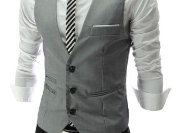 00RA WITH AS LOGO Men Slim Fit Cotton Blend Waistcoat