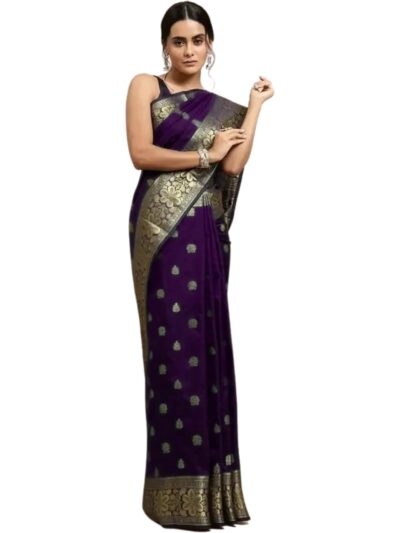 1728715838 C J Enterprise Womens Pure Banarasi Silk Saree Kanjivaram Style