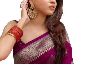 1728727453 Sugathari Womens Banarasi Saree Pure Kanjivaram Silk Saree Soft new