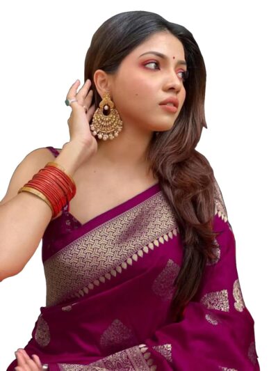 1728727453 Sugathari Womens Banarasi Saree Pure Kanjivaram Silk Saree Soft new