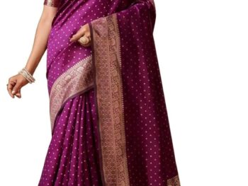 1728890013 Sugathari Womens Banarasi Saree Pure Kanjivaram Silk Saree Soft new