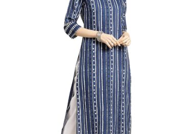 1729079263 rytras Womens Cotton Printed Straight Kurta