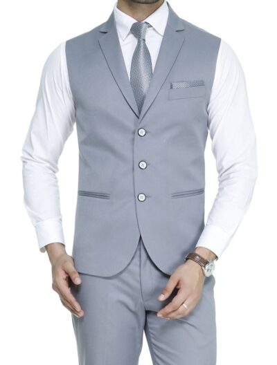1729092251 MANQ Mens Single Breast Three Button Slim Fit FormalParty Waist