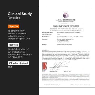 Minimalist Sunscreen SPF 50 PA++++ | Clinically Tested in US (In-Vivo) | Lightweight with Multi-Vitamins | No White Cast | Broad Spectrum | For Women & Men | 50g (Pack of 1) - Image 3