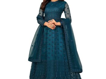 A To Z Cart Womens Net Embroidered Semi Stitched Gown Jivika