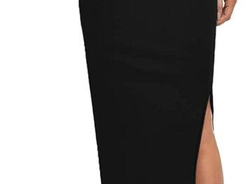 ALYNE Womens Elastic Waist Pencil Bodycon Midi Skirt High
