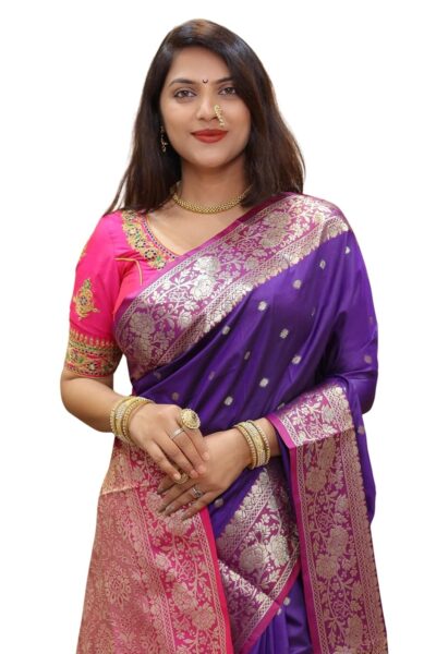 AMIRAT Womens Banarasi Saree Soft new ladies 2024 Design Wear