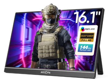 ARZOPA 161144Hz Portable Monitor 106 sRGB FHD 1080P Kickstand Portable