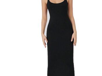 Aahwan Womens Girls Midi Solid Cami Bodycon Casual Dress