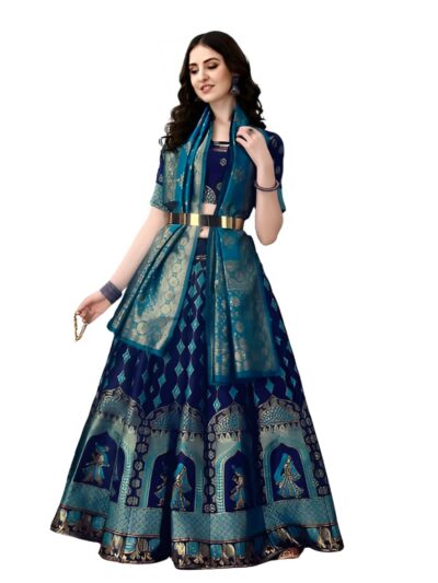 BANARASI JAQUARD LEHENGA CHOLI