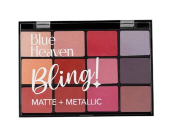 Blue Heaven 12 In 1 Bling Eyeshadow Powder Subtle Romance Multicolor Metallic
