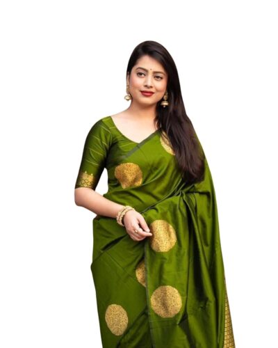 C J Enterprise Womens Pure Banarasi Silk Saree Kanjivaram Style