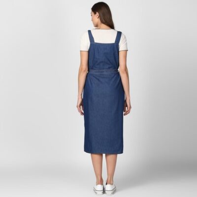 Codaisy Women Pinafore Denim Skirt Dress
