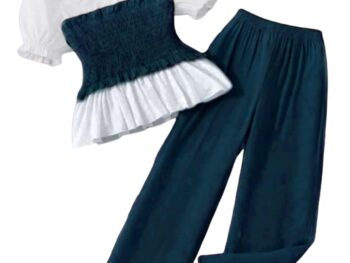 DNEXT Trending Polyster Solid Kansai Co ord Set for Girls