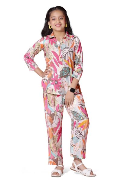 Fashion Dream Girls Rayon Cotton Clothing SetGirls Clothing SetPrinted Girls