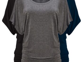 Free to Live 3 Pack Dolman Short Sleeve Business Casual