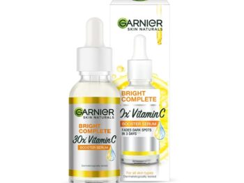 Garnier Skin Naturals, Bright Complete 30X Vitamin C Booster Face Serum, Increases Skin's Glow Instantly and Reduces Spots Overtime, with 2% Niacinamide + 0.5% Salicylic Acid, for Men & Women, 30 ml