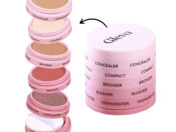 Gleva 5 In 1 Makeup stack WIth Concealer Bronzer Blusher
