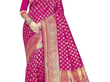 Glory Sarees Womens Kanchipuram Art Silk Saree With Blouse Piece