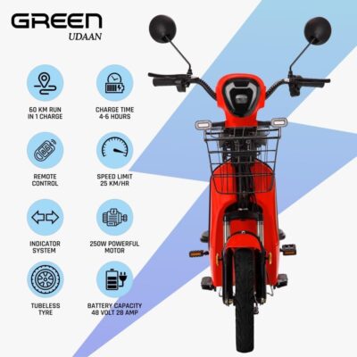 Green Udaan Electric Scooter For Adults Commuter With Lead Acid