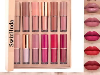 HANDAIYAN Lipstick Set of 12 Matte Velvet Mini Liquid Lipstick