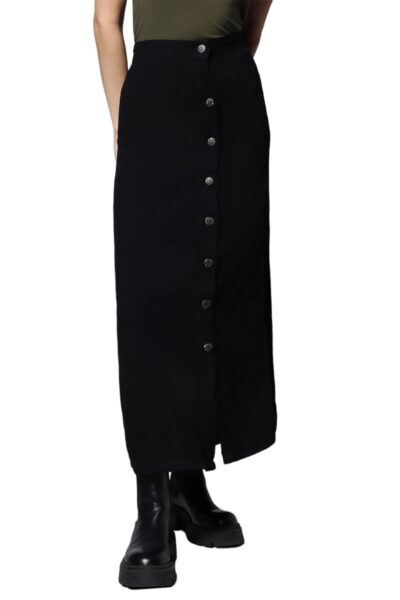 HIGH STAR Cotton Blend A Line Skirt