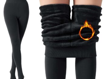 HSR Winter Warm Thermal Fleece Lined Thick Tights Women Slim