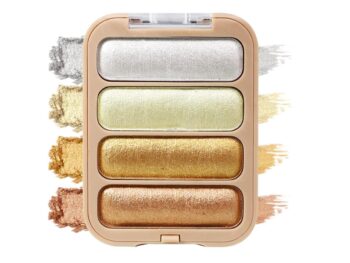 Half N Half Glow Baked Highlighter Palette 4 Pigmented Shimmer