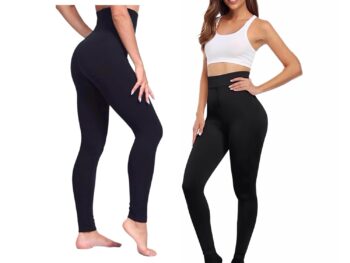 JimXen Fleece Leggings Women Winter Warm Elastic Lined Thick Tights