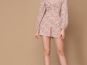 KASSUALLY Playsuit for women Multi Color Front Knot Floral Printed