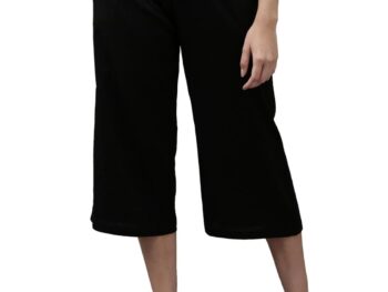 KRYPTIC Womens Solid Cotton Relaxed fit Capri