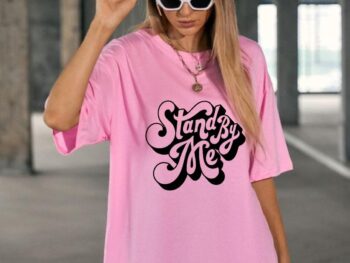 London Hills Women Printed Round Neck Oversized T Shirt Loose