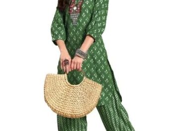 LookMark Womens Cotton Blend Kurta Set