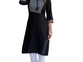 MF Hayat Womens Ladies Girls Rayon Embroidery Straight Long Kurta