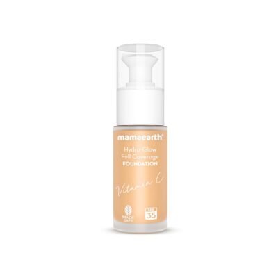 Mamaearth Hydra Glow Full Coverage Dewy Finish Liquid Foundation With Vitamin