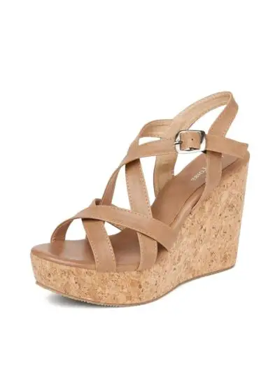 Marc Loire Womens Open Toe Fashion High Heel Buckled Closure