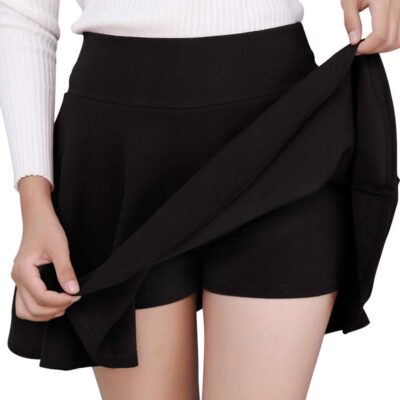 Mehrang GirlsWomens Classic Stretchy All Time Trendy Skater Skirt with
