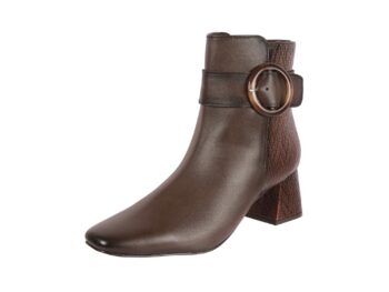 Metro Women Synthetic Ankle Length Buckle Strap Casual Boots