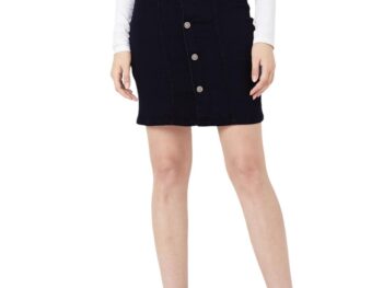 Miss Chase Body con Womens A line Mini Denim SkirtMCSS20DEN11 06 71 30Navy Blue30