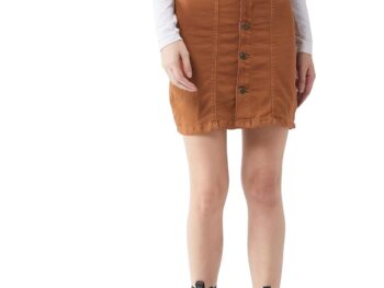 Miss Chase Women Womens Rust Cotton Slim Fit Relaxed High