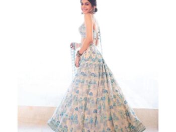 Omkar Texs Blue color Bridal Lehenga Choli Set for women