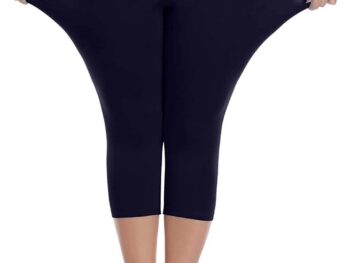 PandaWears Womens RegPlus Size Capri Stretch Fit