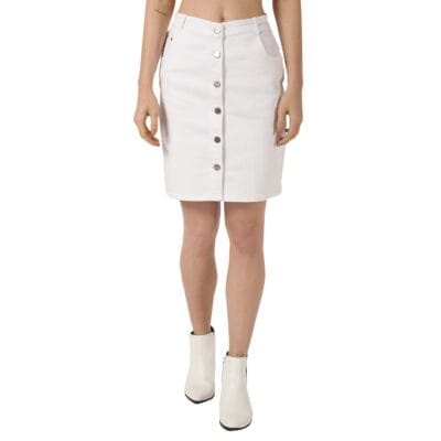 PepTrends Womens Buttoned Denim Skirt