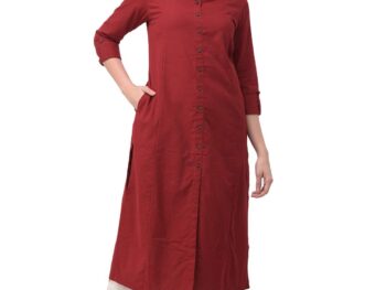 Pistaa's Women's Cotton Solid Readymade Salwar Suit Set