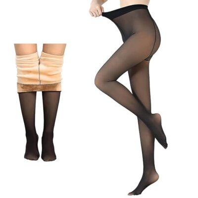 Prixelo Winter Fleece Thermal Leggings Dual Tone Pants for Women