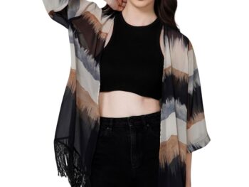 Purys Womens Colorblock Kimono Shrug