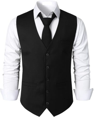 SHIMLA COLLECTION V Neck Waist Coat for Men Stylish Mens Black