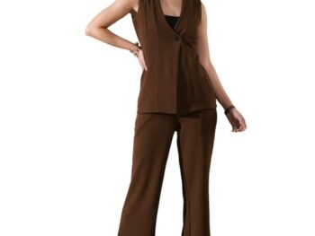 SIRIL Womens Co ord Set Lycra Top and Trouser Pant Set