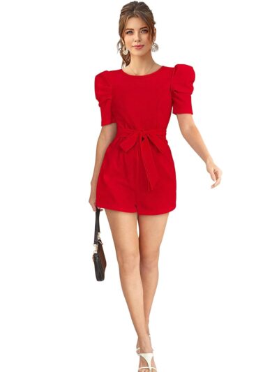 Shopaholics World Trendy and Comfortable Lycra Fabric Stretchable Short Jumpsuit
