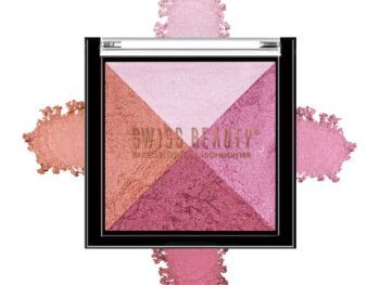 Swiss Beauty Mini Baked Shimmer Blusher And Highlighter Palette For